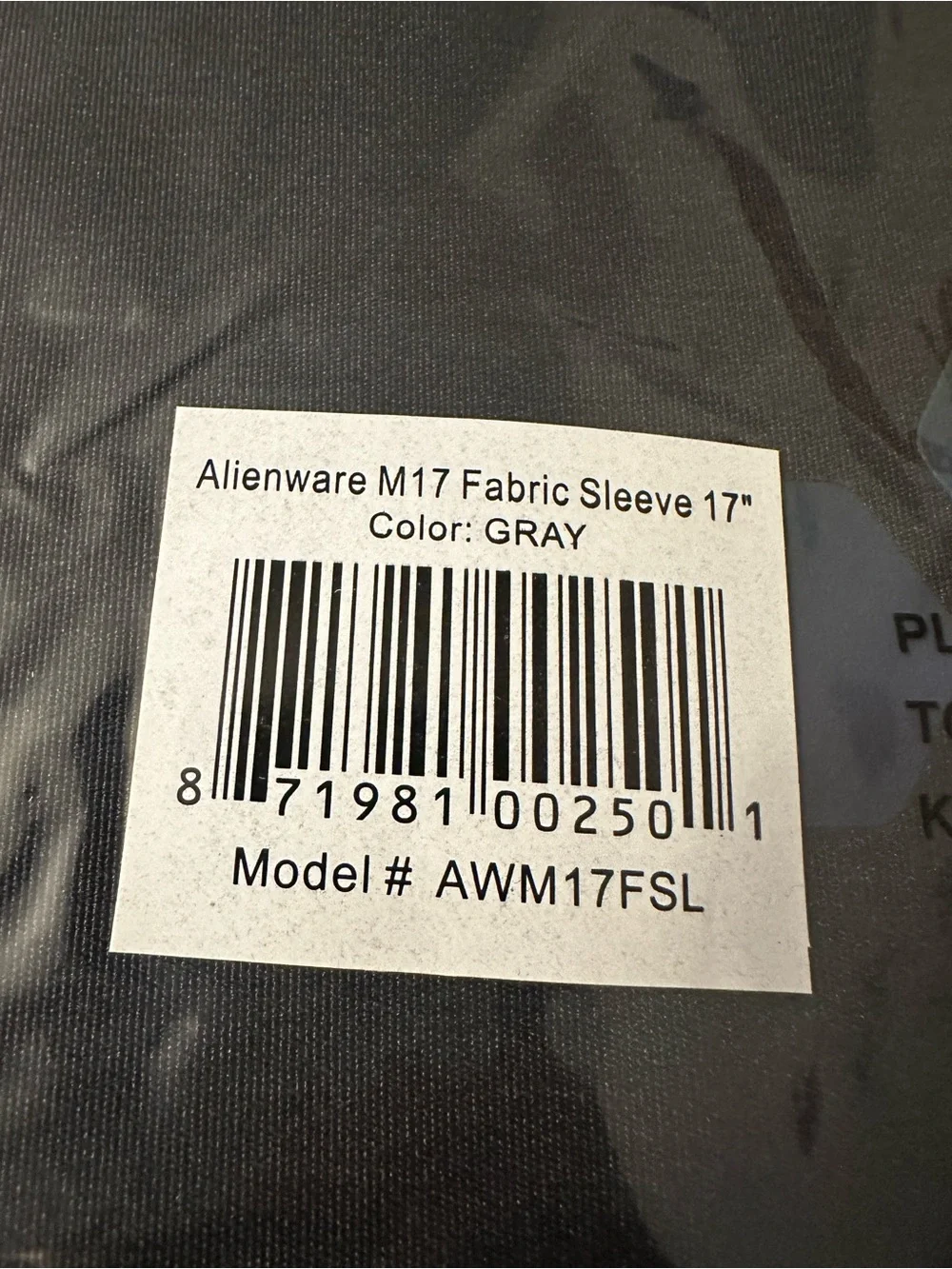 Alienware m17 fabric